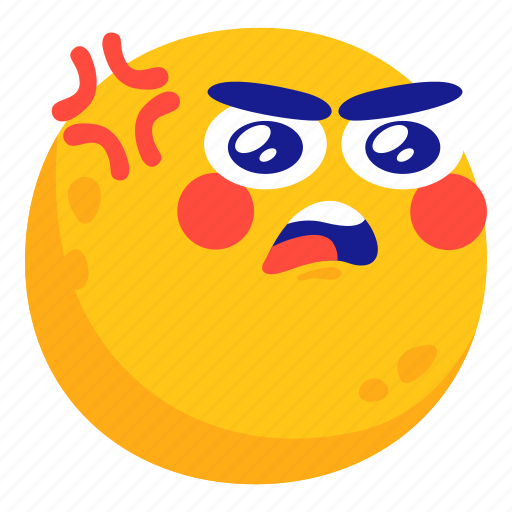 Angry, emoticons, emoticon, stickers, sticker icon - Download on Iconfinder