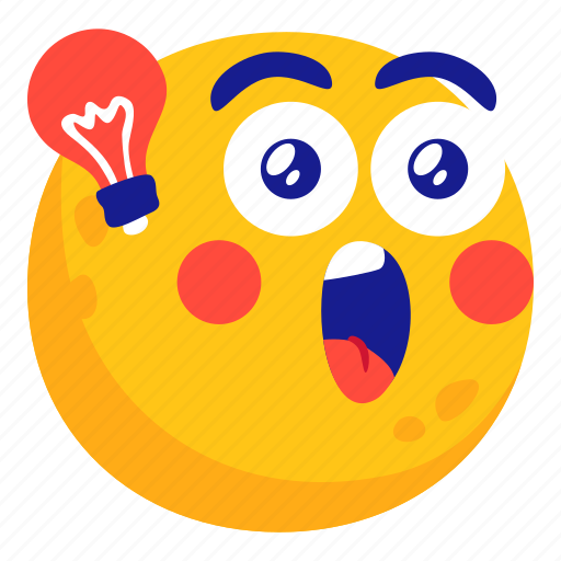 Idea, bulbemoticons, emoticon, stickers, sticker icon - Download on Iconfinder