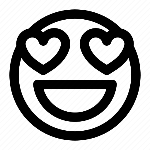 Emoji, emoticon, face, happy, heart, love, smile icon - Download on Iconfinder