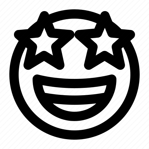 Emoticon, expression, face, favorite, happy, smiley, star icon - Download on Iconfinder