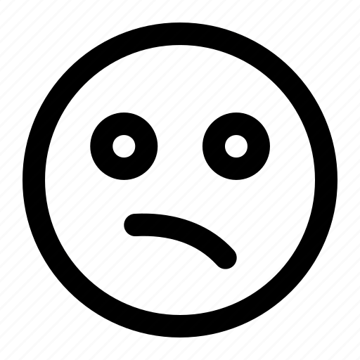 Confused, emoji, emoticon, sad, smiley, sticker, upset icon - Download on Iconfinder