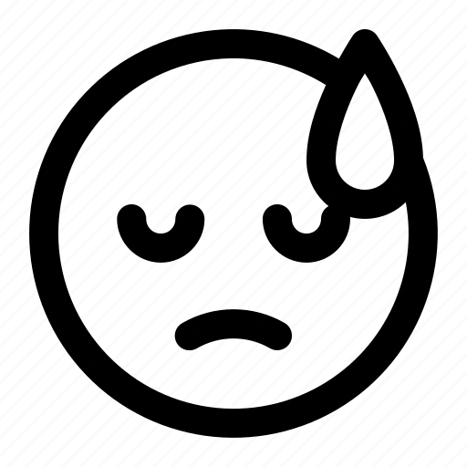 Emoji, emoticon, face, feeling, sad, smiley, tired icon - Download on Iconfinder