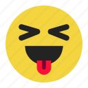 emoji, emoticon, expression, funny, happy, mock