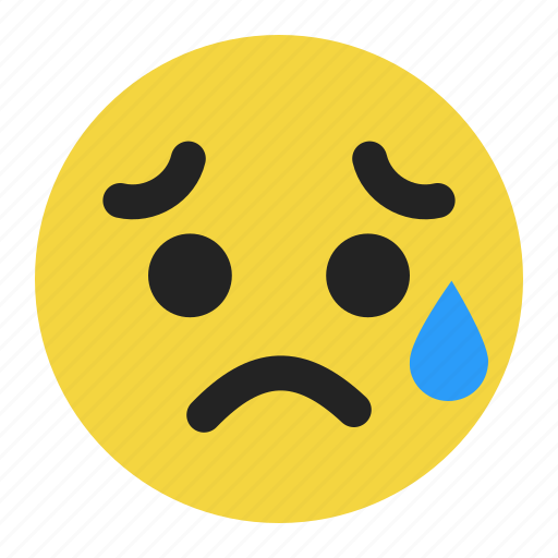 Cry, emoji, emoticon, expression, sad icon - Download on Iconfinder