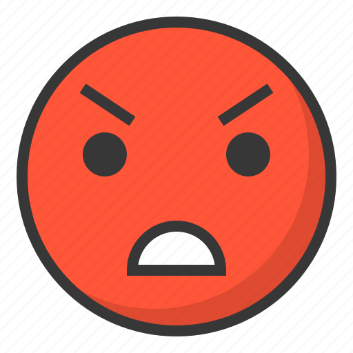 Angry, annnoy, emoji, emoticon, expression, face icon - Download on Iconfinder