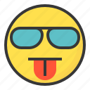 emoji, emoticon, expression, face, blah, cool