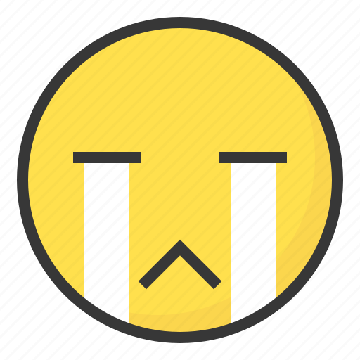 Emoji, emoticon, expression, face, cry, sad icon - Download on Iconfinder