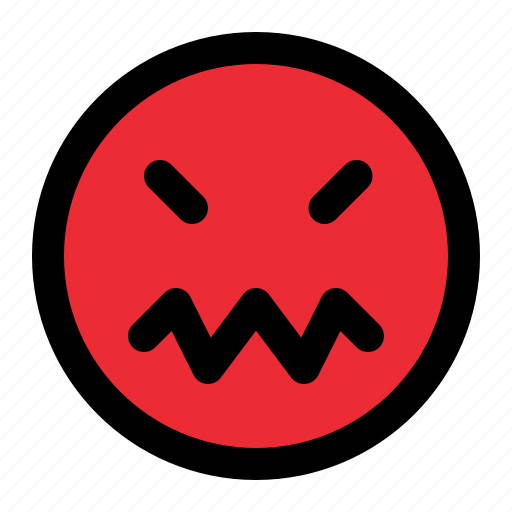 Angry, emoticon, face, emoji, character, yellow, expression icon - Download on Iconfinder