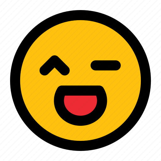 Cheers, emoticon, face, emoji, character, yellow, expression icon - Download on Iconfinder