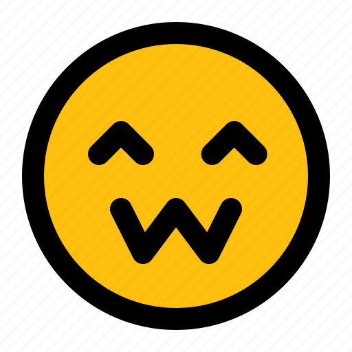 Creepy, smille, emoticon, face, emoji, character, yellow icon - Download on Iconfinder