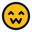 creepy, smille, emoticon, face, emoji, character, yellow, expression, facial 