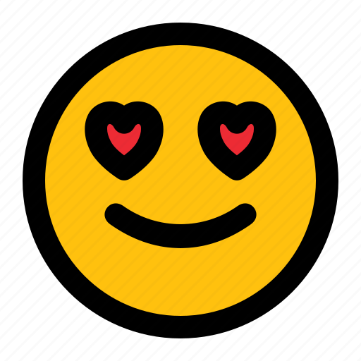 Love, emoticon, face, emoji, character, yellow, expression icon - Download on Iconfinder