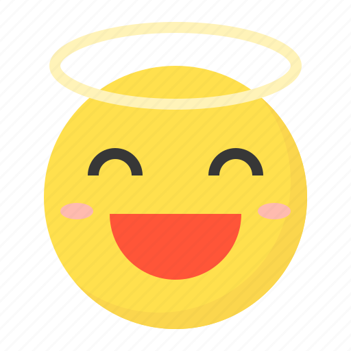 Angel, bless, emoji, emoticon, expression, face icon - Download on Iconfinder