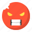 angry, emoji, emoticon, expression, face 