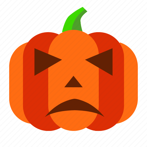 Emoji, emoticon, halloween, lantern, pumpkin, sad, spooky icon - Download on Iconfinder