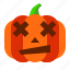 confuse, emoji, emoticon, halloween, lantern, pumpkin, spooky 