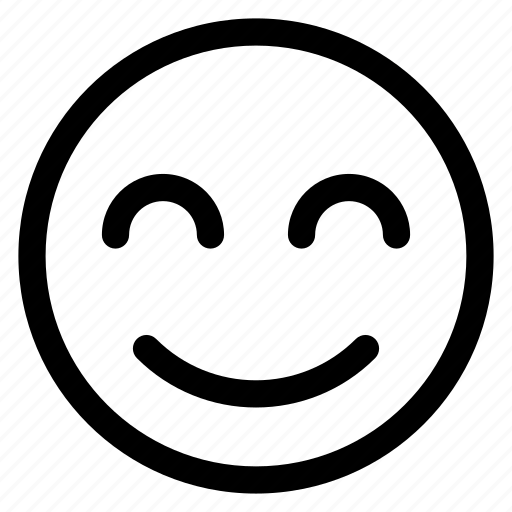 Emoji, emoticon, expression, happy, outline, smiley icon - Download on Iconfinder