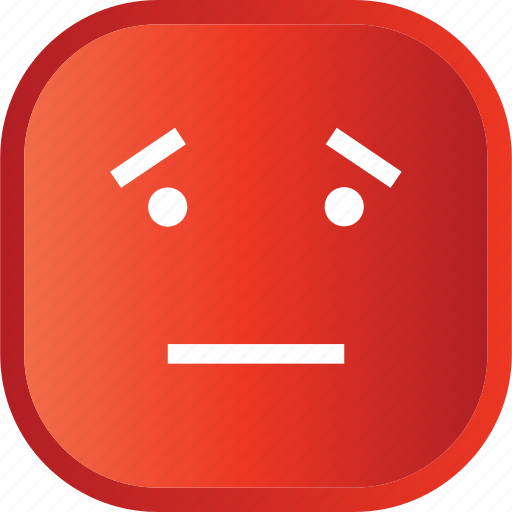 Emoji, face, facial, red, sad, smiley icon - Download on Iconfinder