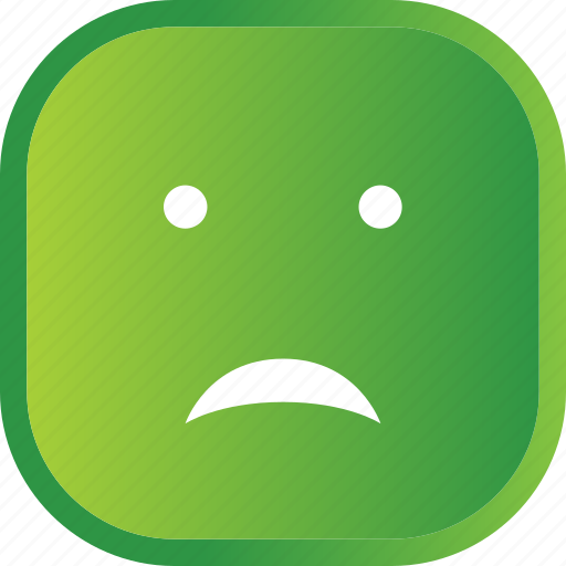 Emoji, face, facial, green, sad, smiley icon - Download on Iconfinder