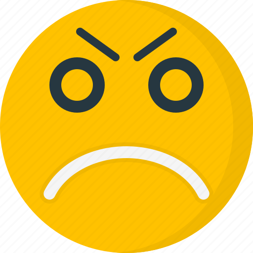 Angry, emoticons, face, furious, unhappy, emotion, expression icon - Download on Iconfinder