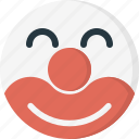 clown, emoticons, face, happy, smiley, avatar
