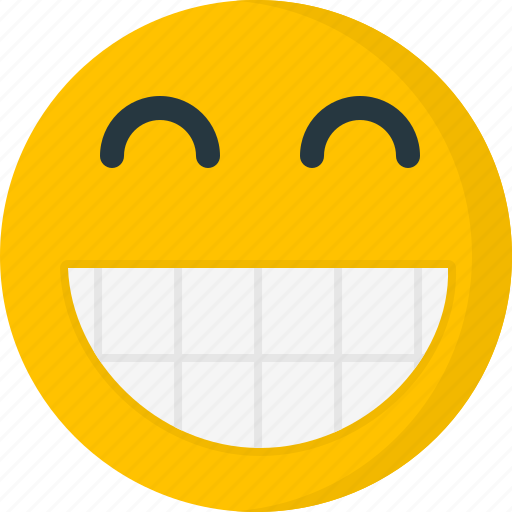 Big grin, emoticons, face, happy, smile, smiley, emotion icon - Download on Iconfinder