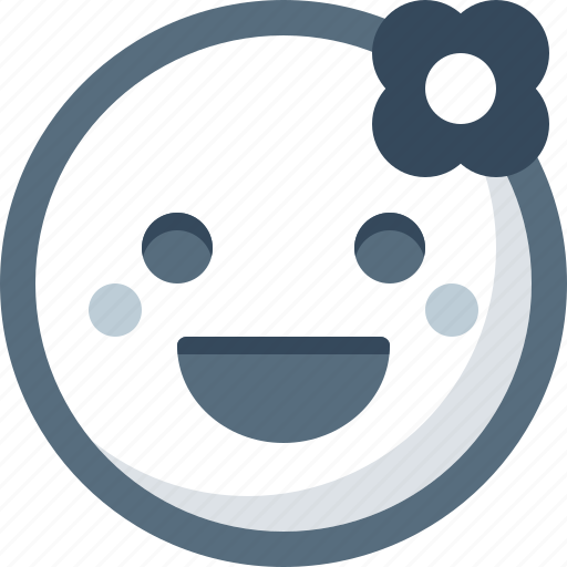 Emoticon, face, flower, romantic, smile, smiley icon - Download on Iconfinder
