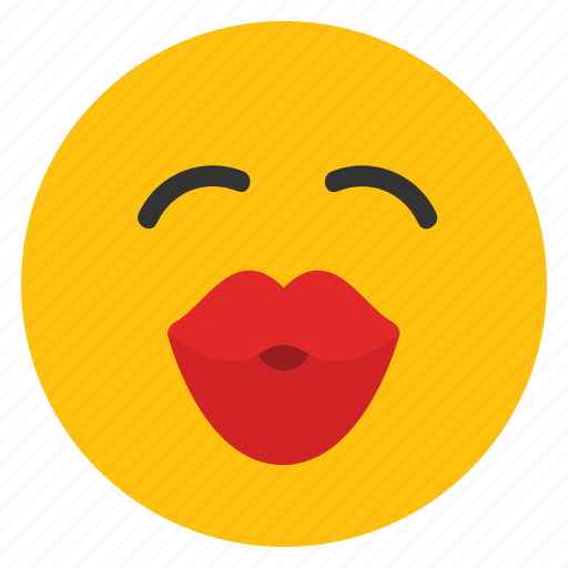 Big kiss, emoticons, flirty, kiss, kissing, smiley, emoji icon - Download on Iconfinder