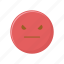 angry, character, emoticon, expression, face, red 