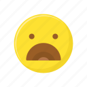 character, emoticon, expression, face, surprised 