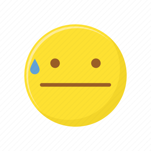 Character, emoticon, expression, face, sweat icon - Download on Iconfinder