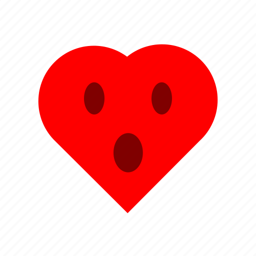 Emoticon, emotion, expression, heart, kaget, love icon - Download on Iconfinder