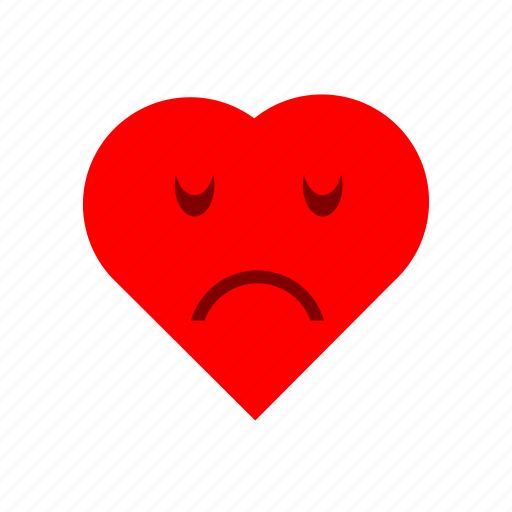 Emoticon, emotion, heart, love, sad icon - Download on Iconfinder