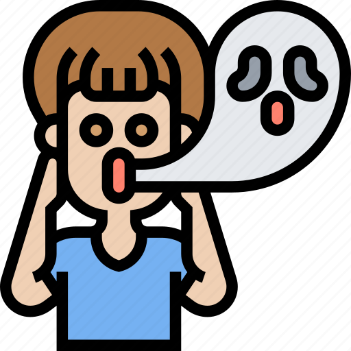 Panicky, nervous, anxiety, worry, mental icon - Download on Iconfinder