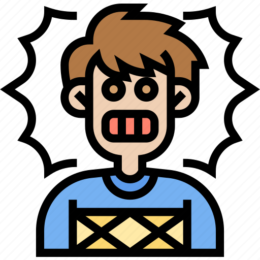 Scared, afraid, shocked, fright, stress icon - Download on Iconfinder