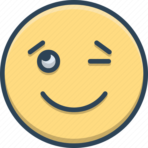 Emoji, expression, eyelid, face, signals, wink icon - Download on Iconfinder