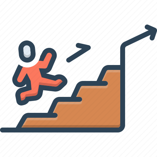 Career steps, workline, encouraged, success, rise, stairs up, enhancement icon - Download on Iconfinder