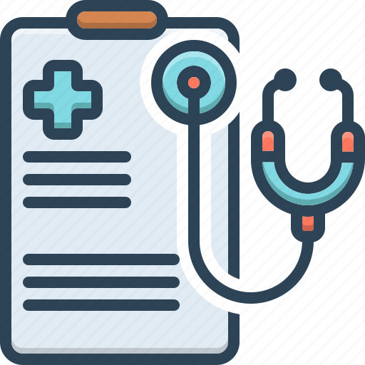 Health insurance, insurance, stethoscope, report, document, indemnification, prescription icon - Download on Iconfinder