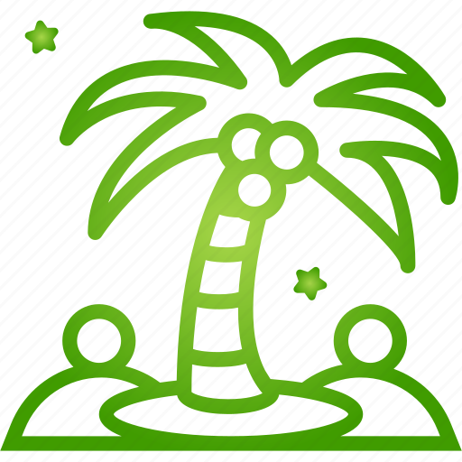 Beach, trees, palm, island, summer icon - Download on Iconfinder