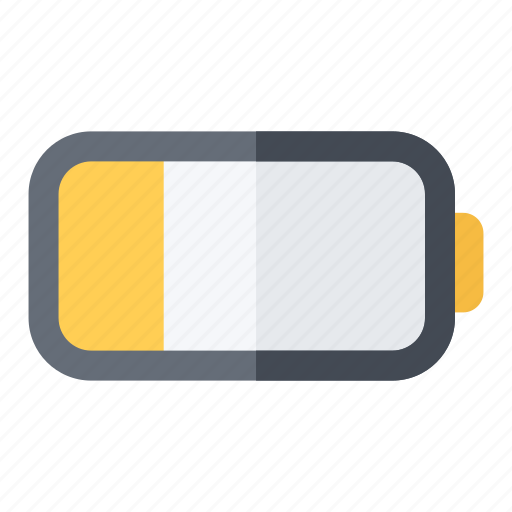 Battery, half, power, energy, charging, charge icon - Download on Iconfinder