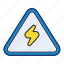 bolt, error, lightning, power, thunder, triangle, warning 