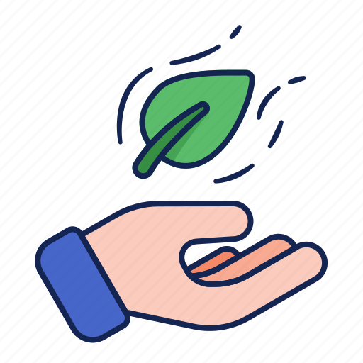 Hand, gesture, leaf, environment, green, eco, energy icon - Download on Iconfinder