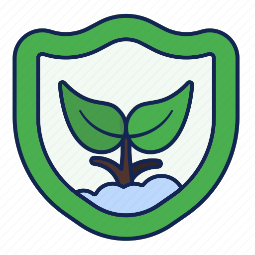 Protection, shield, leaf, ecology, plant, secure icon - Download on Iconfinder