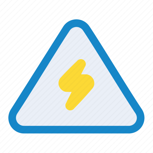 Bolt, error, lightning, power, thunder, triangle, warning icon - Download on Iconfinder