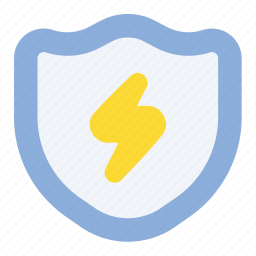 Electricity, lightning, protection, security, shield icon - Download on Iconfinder