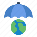 world, earth, umbrella, safe, global