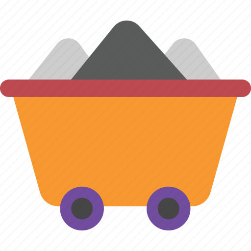 Cart, coal, energy, fuel, mining icon icon - Download on Iconfinder