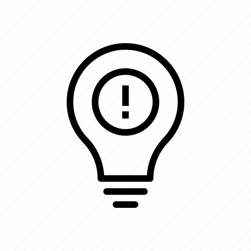Bulb, engineering, exclamation, lamp, light icon - Download on Iconfinder