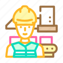industrial, engineer, worker, man, construction, helmet
