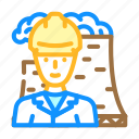 nuclear, engineer, worker, man, construction, helmet